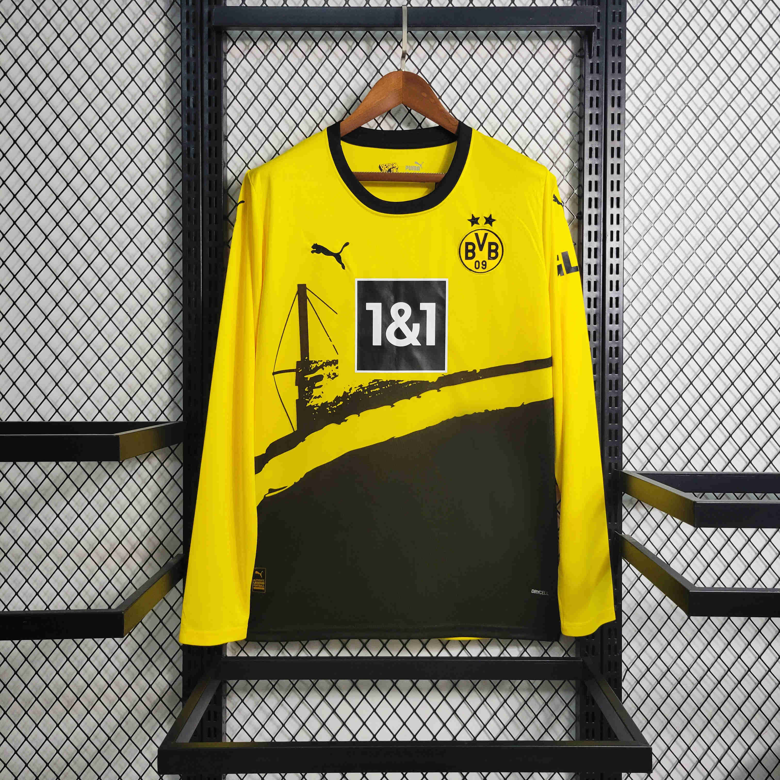 Dortmund 23/24 Home Home Long Sleeve Jersey - Fans Version